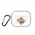 For AirPods Pro Headphones Case Full Protection Clear Cute Earphone Shell with Metal Hook 1 Music Elephant
