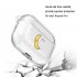 For AirPods Pro Headphones Case Full Protection Clear Cute Earphone Shell with Metal Hook 2 bananas