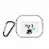 For AirPods Pro Headphones Case Transparent Earphone Shell with Metal Hook Overall Protection Cover 10 Panda