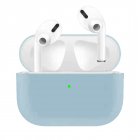 For Airpods Pro Silicone Earphone Case For Airpods Pro Shockproof Cases For Apple Bluetooth Headset Protective Cover Light blue