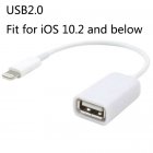 For Apple Interface Male to USB Female OTG Adapter Cable for Apple <span style='color:#F7840C'>iPhone</span> 5 5s 6 6s Plus 7