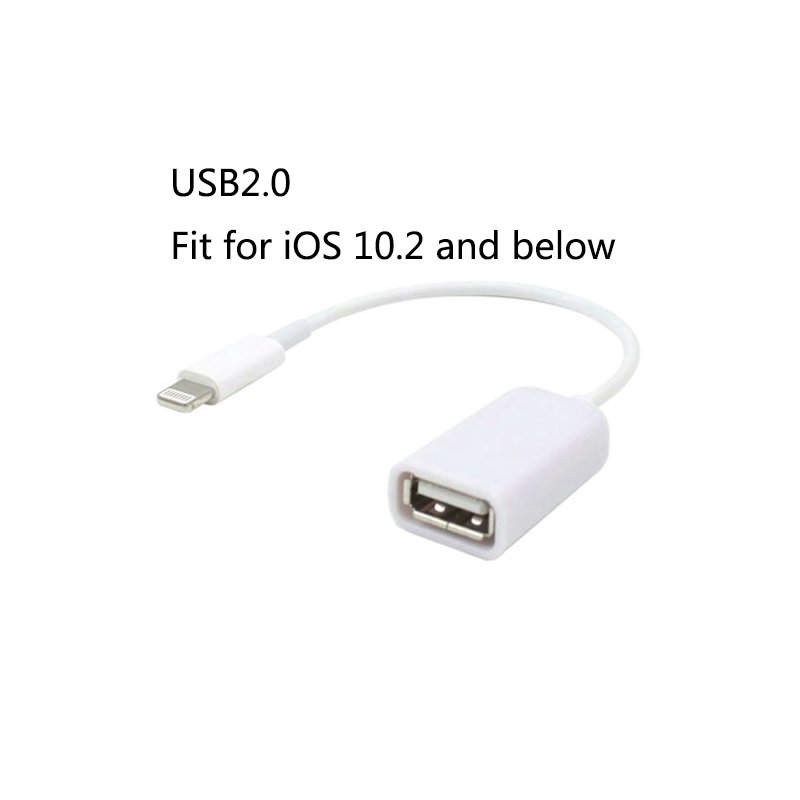 For Apple Interface Male to USB Female OTG Adapter Cable for Apple iPhone 5 5s 6 6s Plus 7