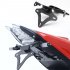 For BMW S1000RR 10 16Motorcycle Foldable License Plate Holder License Bracket with light black