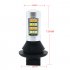 For Car Lighting 2pcs 1156 2835 High Power Dual Color Switchback LED Bulb  42LED Daytime Running Turn Signal Lamp BAU15S powder   yellow