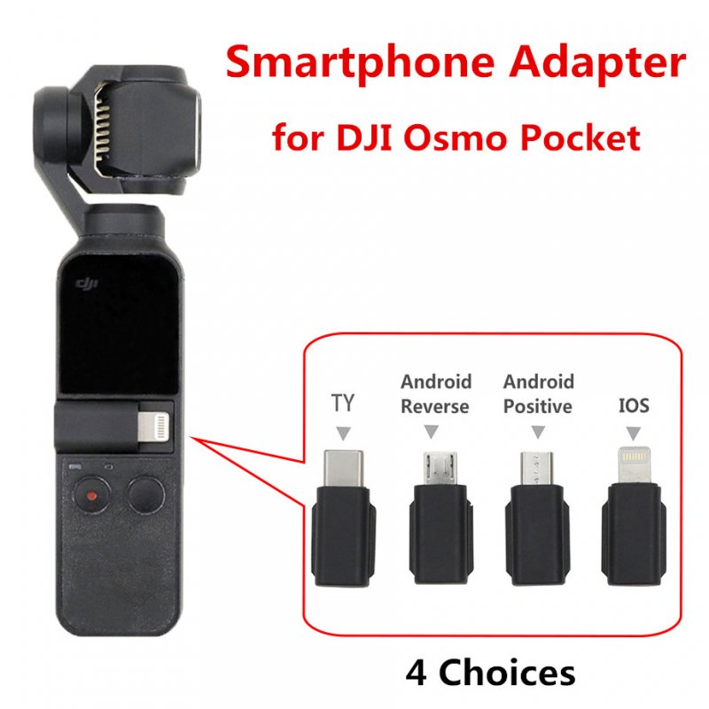For DJI Osmo Pocket Smartphone Adapter Micro USB ( Android ) TYPE-C IOS for OSMO Pocket Handheld Gimbal Accessiories Apple mobile phone interface
