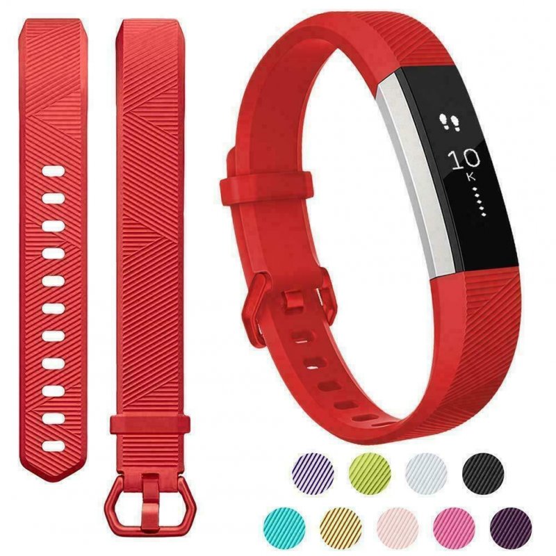 For Fitbit Alta/Alta HR Band Secure Strap Wristband Buckle Bracelet  red_L