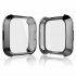 For Fitbit Versa Silicone Ultra Thin TPU Shell Case Screen Protector Frame Cover black