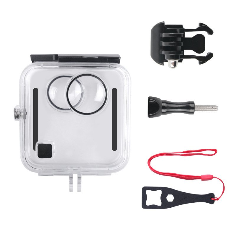For GoPro Fusion 360-degree Camera Waterproof Housing Case 45M Underwater Diving Box Protective Case  Transparent