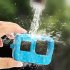 For Gopro Hero 8 Camera Silicone Case Safety Hand Strap Overall Protection Ultra light Design Anti fall Shock Absorption blue