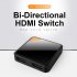 For HDMI Switch Bi Direction Adapter Switcher for Office Entertainment black