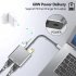 For HDMI Type C Adapter 4K C To Dual HDMI USB 3 0 Cable Charge Port Converter for MacBook for Samsung Dex Galaxy S10   S9 black