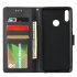 For HUAWEI Enjoy 9  Y7 2019  Y7 PRO 2019 Y7 PRIME 2019 Flip type Leather Protective Phone Case with 3 Card Position Buckle Design Phone Cover  black