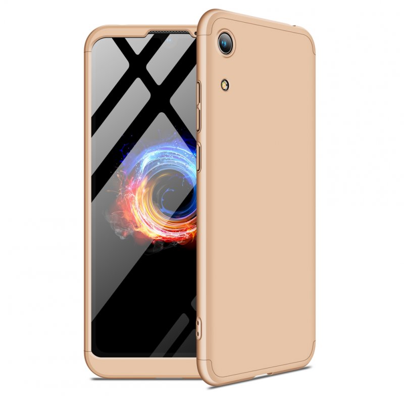 For HUAWEI HONOR 8A Ultra Slim PC Back Cover Non-slip Shockproof 360 Degree Full Protective Case gold