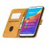 For HUAWEI Honor 7C Enjoy 8 Y7 2018 Y7 Pro 2018 Denim Pattern Solid Color Flip Wallet PU Leather Protective Phone Case with Buckle   Bracket yellow