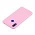 For HUAWEI Honor 8C Lovely Candy Color Matte TPU Anti scratch Non slip Protective Cover Back Case dark pink