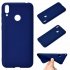 For HUAWEI Honor 8C Lovely Candy Color Matte TPU Anti scratch Non slip Protective Cover Back Case Light blue