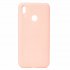 For HUAWEI Honor 8C Lovely Candy Color Matte TPU Anti scratch Non slip Protective Cover Back Case Light pink
