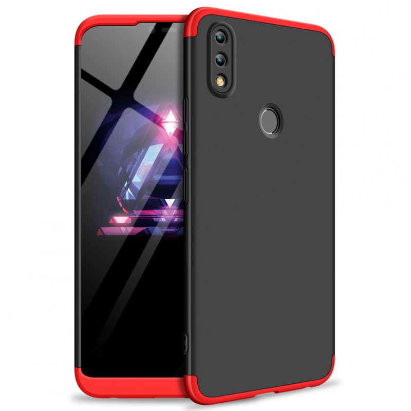 For HUAWEI Honor 8X Ultra Slim PC Back Cover Non-slip Shockproof 360 Degree Full Protective Case Red black red_HUAWEI Honor 8X