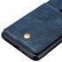 For HUAWEI MATE 20 Double Buckle Non slip Shockproof Cell Phone Case with Card Slot Bracket blue