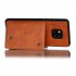 For HUAWEI MATE 20 PRO Double Buckle Non slip Shockproof Cell Phone Case with Card Slot Bracket Light Brown