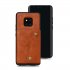 For HUAWEI MATE 20 PRO Double Buckle Non slip Shockproof Cell Phone Case with Card Slot Bracket Light Brown