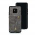 For HUAWEI MATE 20 PRO Double Buckle Non slip Shockproof Cell Phone Case with Card Slot Bracket gray