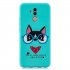 For HUAWEI MATE 20 lite Maimang 7 Cute Coloured Painted TPU Anti scratch Non slip Protective Cover Back Case with Lanyard