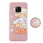 For HUAWEI MATE 20 pro Pure Color Phone Cover Cute Cartoon Phone Case Lightweight Soft TPU Phone Case with Matching Pattern Adjustable Bracket 1