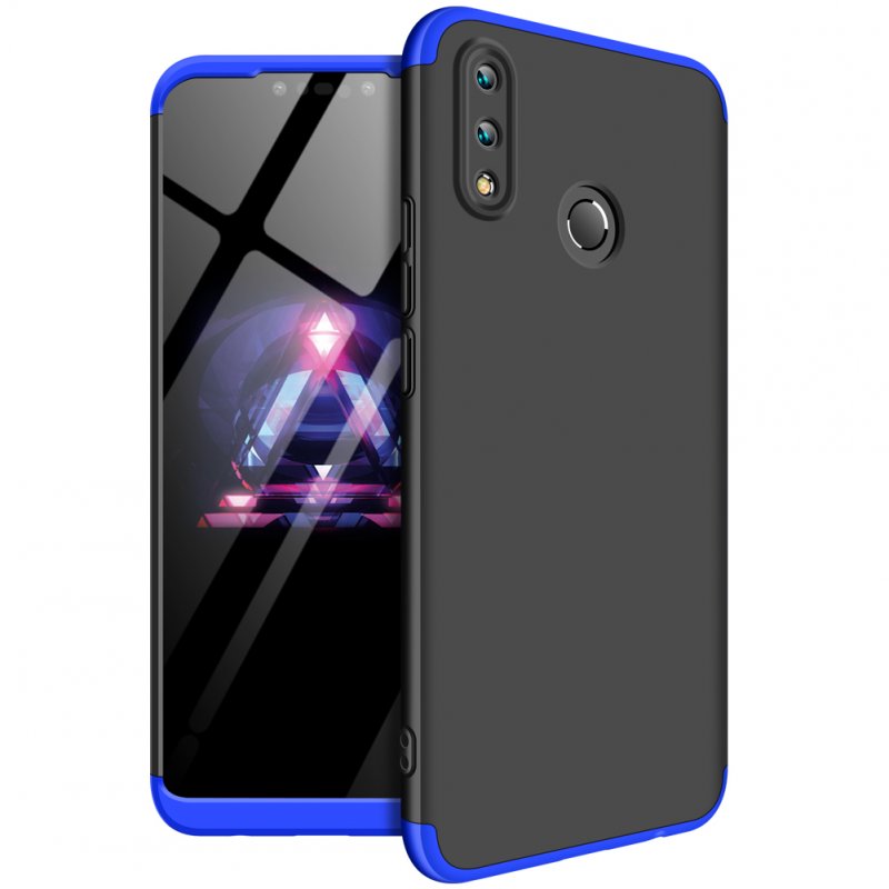 For HUAWEI NOVA 3I/P smart Plus 3 in 1 360 Degree Non-slip Shockproof Full Protective Case blue black blue