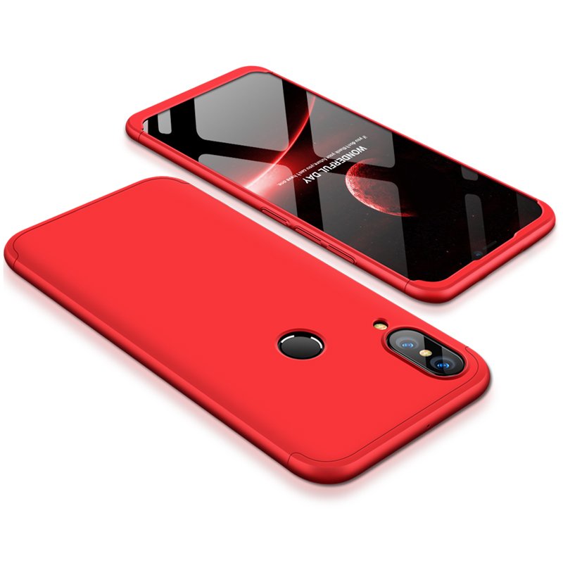 For HUAWEI P20 Lite/Nova 3E 3 in 1 Fashion Ultra Slim Full Protective Back Cover  red