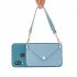 For HUAWEI P20  P20 Lite P20 Pro Mobile Phone Cover with Pu Leather Card Holder   Hand Rope   Straddle Rope blue