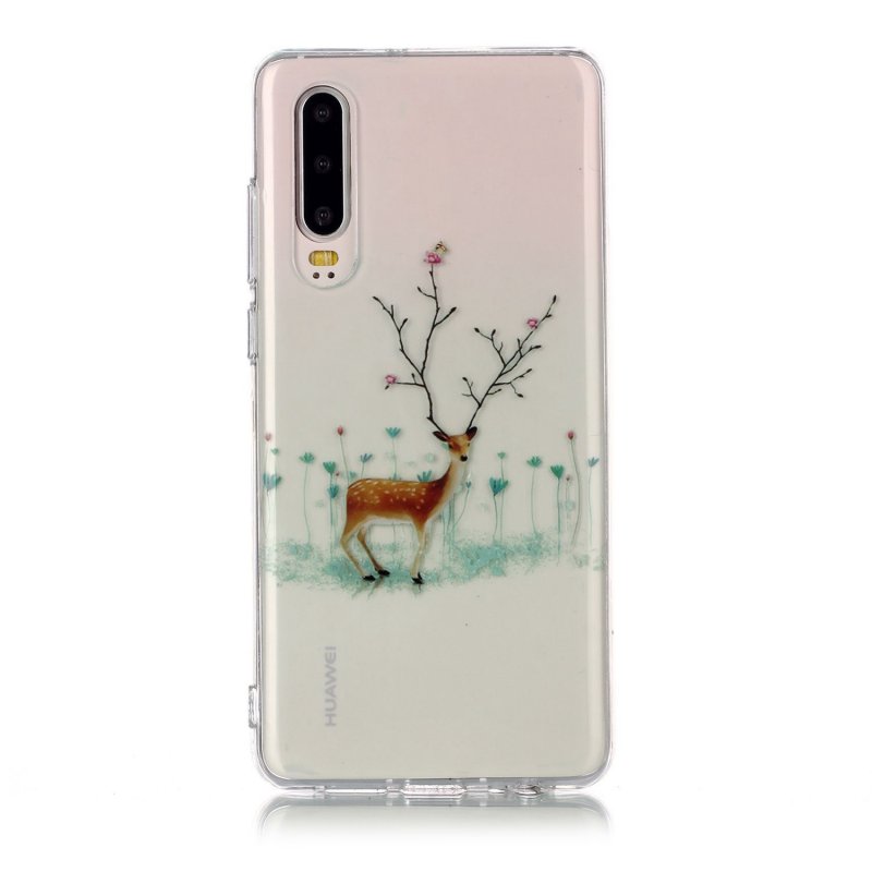 For HUAWEI P30 Christmas Phone Case Anti-fall Protective Shell Super Soft TPU Smartphone Cover Birthday Gift