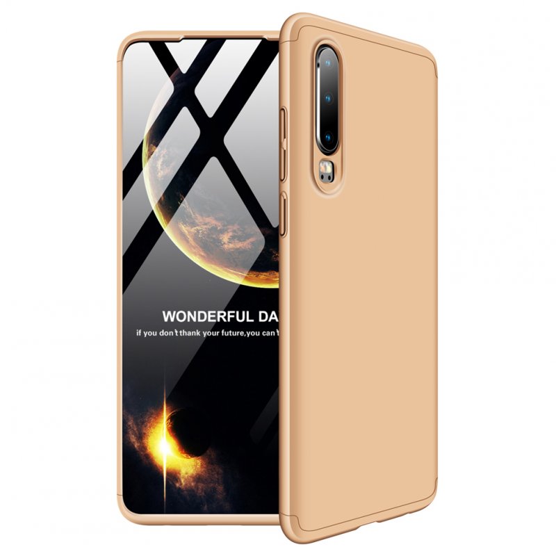 For HUAWEI P30 LITE Ultra Slim PC Back Cover Non-slip Shockproof 360 Degree Full Protective Case gold