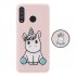 For HUAWEI P30 lite Cute Cartoon Phone Case Ultra Thin Lightweight Soft TPU Phone Case Pure Color Phone Cover with Matching Pattern Adjustable Bracket 6 