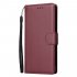 For HUAWEI P30 lite nova 4E Flip type Leather Protective Phone Case with 3 Card Position Buckle Design Phone Cover  Red wine