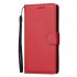 For HUAWEI P30 lite nova 4E Flip type Leather Protective Phone Case with 3 Card Position Buckle Design Phone Cover  red