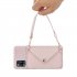 For HUAWEI P40 P40 Lite P40 Pro Mobile Phone Cover with Pu Leather Card Holder   Hand Rope   Straddle Rope Pink