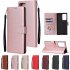 For HUAWEI PSmart 2020 Y5P Y6P PU Leather Mobile Phone Cover with 3 Cards Slots Phone Frame black