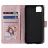 For HUAWEI PSmart 2020 Y5P Y6P PU Leather Mobile Phone Cover with 3 Cards Slots Phone Frame Rose gold