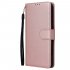 For HUAWEI PSmart 2020 Y5P Y6P PU Leather Mobile Phone Cover with 3 Cards Slots Phone Frame Rose gold