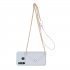 For HUAWEI Y5 2018 2019 Y6 2019 Y7 2019 PSMART Z Y9 2019 Mobile Phone Cover with Pu Card Holder   Hand Rope   Straddle Rope white