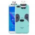 For HUAWEI Y5 2018 3D Cute Coloured Painted Animal TPU Anti scratch Non slip Protective Cover Back Case Light blue
