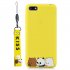 For HUAWEI Y5 2018 Cute Coloured Painted TPU Anti scratch Non slip Protective Cover Back Case with Lanyard yellow