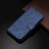For HUAWEI Y6 2019 Denim Pattern Solid Color Flip Wallet PU Leather Protective Phone Case with Buckle   Bracket blue