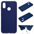 For HUAWEI Y6 2019 Lovely Candy Color Matte TPU Anti scratch Non slip Protective Cover Back Case Navy