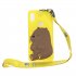 For HUAWEI Y6 2019 Y7 2019 Y9 2019 Cartoon Full Protective TPU Mobile Phone Cover with Mini Coin Purse Cartoon Hanging Lanyard 1 yellow brown bear