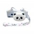 For HUAWEI Y6 Y7 Prime 2019 Cellphone Case Mobile Phone Shell Shockproof TPU Cover with Cartoon Cat Pig Panda Coin Purse Lovely Shoulder Starp  White