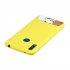 For HUAWEI Y7 2019 Cute Coloured Painted TPU Anti scratch Non slip Protective Cover Back Case with Lanyard yellow