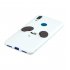 For HUAWEI Y7 2019 Cute Coloured Painted TPU Anti scratch Non slip Protective Cover Back Case with Lanyard white