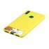 For HUAWEI Y7 2019 Cute Coloured Painted TPU Anti scratch Non slip Protective Cover Back Case with Lanyard yellow